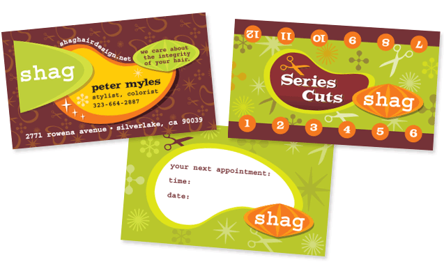 Shag business and Appointment Card Design