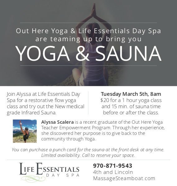 Life Essentials Yoga & Sauna Ad Design