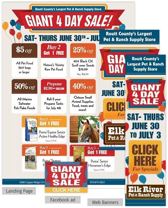 Web Banners, Facebook Ad & Landing Page