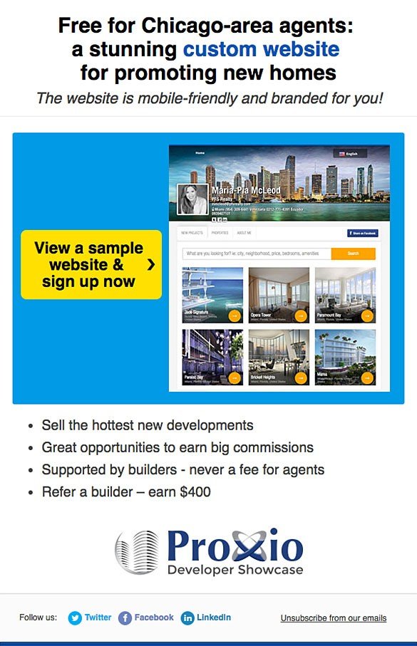 Proxio Chicago Email Design