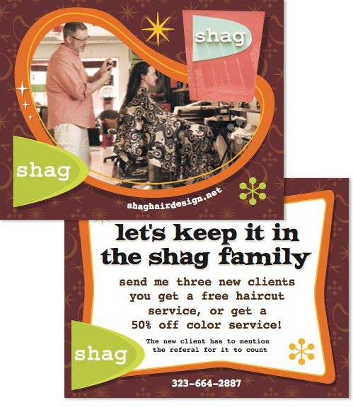 Direct Mail Design for Shag Hair Salon