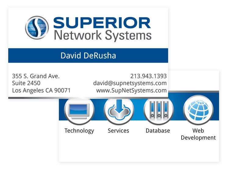 Superior Network Solutions Business Card Design
