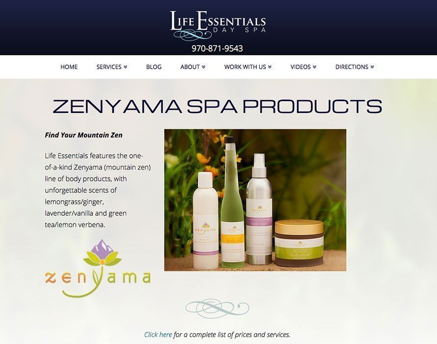 Zenyama Landing Page Design