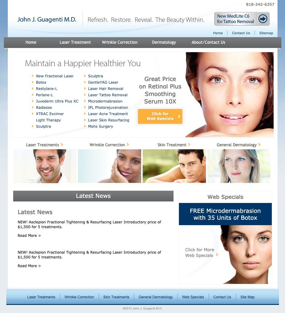 Website Design for John Guagenti, MD